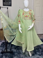 Pakistani Chiffon Anarkali Dress /party Wear 3pc Maxi Dress