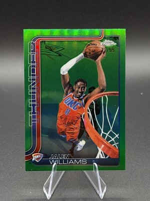 2026 Topps Chrome Update Basketball Jalen Williams Green Refractor 06/99