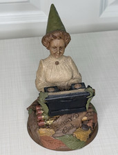 Tom Clark “Friday” Gnome by Cairn Studio Typing at Typewriter Desk Statue thumbnail