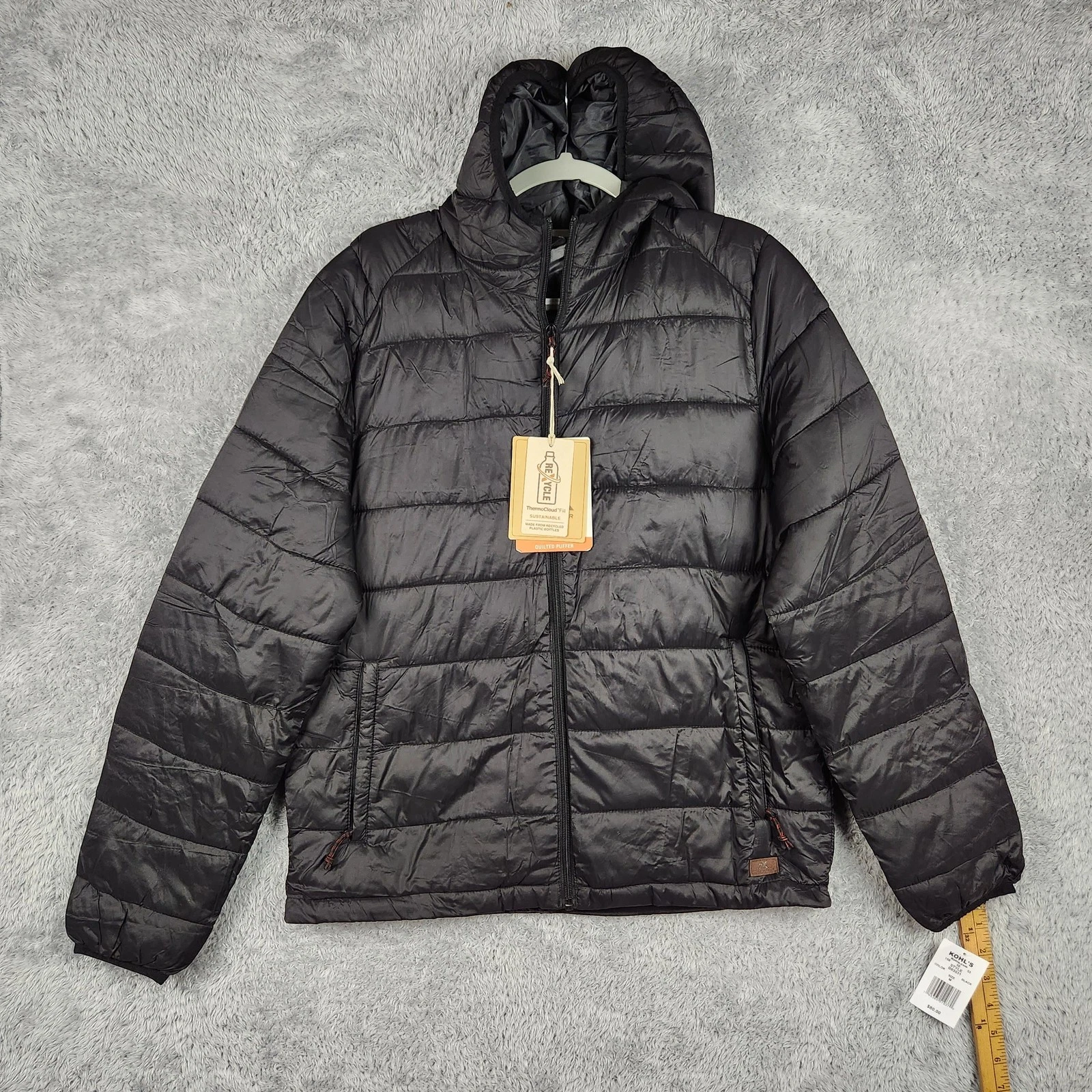 ZeroXposur Jacket Mens Medium Black Hooded Quilted Puffer ThermoCloud Insulated
Opens in a new windo