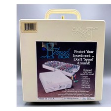 Vintage The Thread Box 128 Spool Capacity Sewing Organizer Case Cream USA Made