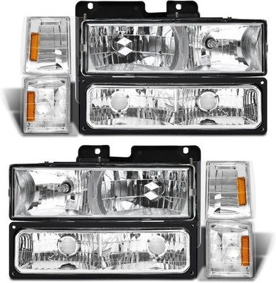 for 1994-1998 Sierra Headlight Assembly compatible with 1994-1998 GMC C10/Sierra