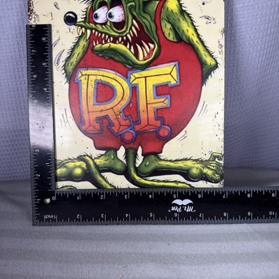 🔥RAT FINK Ed Roth RF Hot Rod 12”x8” Metal Sign Mechanic ODD T