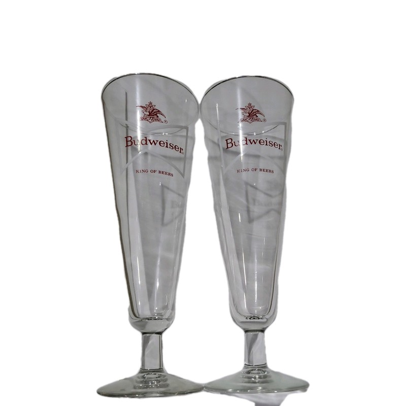 Budweiser Logo 10oz  Pilsner Beer Glass 2006 King of Beers Stemmed NM Condition