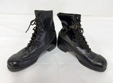 ANTIQUE EDWARDIAN CHILDRENS BLACK LEATHER LACE UP BOOTS