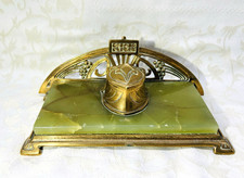 Zimmermann Carpe Diem Calamaio Bronzo Art Nouveau Judgenstil German Hanau