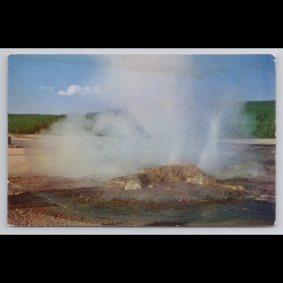#ad Vintage Yellowstone Geyser Postcard Unposted Scenic Collectible View Original $14.97