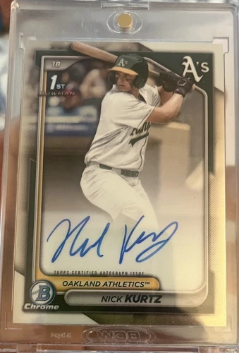 2024 Bowman Chrome Draft Nick Kurtz Auto #CPA-NK QTY 🟢🟡