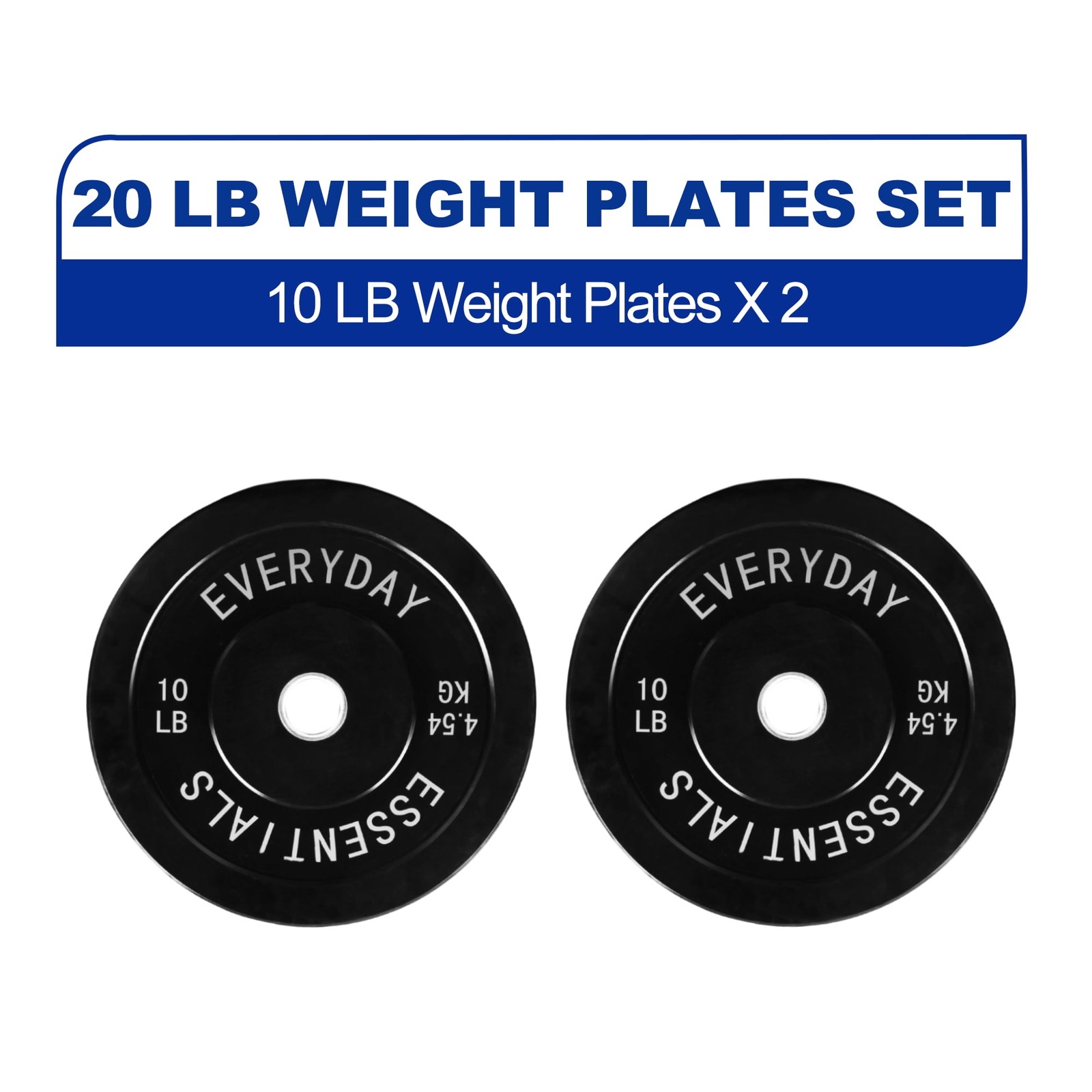 Olympic Bumper Plate Weight Lifting Set 160 Lbs Set Steel Hub Black Home Gym