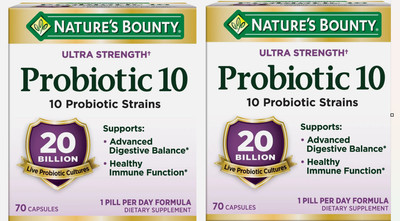 2 Natures Bounty Ultra Strength Probiotic 10 Capsules Digestive EXP 01/26
