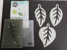 Sizzix SPRING LEAVES SWITCHLITS 665737 EMBOSSING FOLDER  DIES by Kath Breen