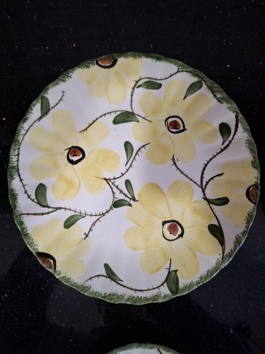 4 Piece Blue Ridge Southern Potteries Yellow Ridge Daisy Place Setting - Picture 2 of 12