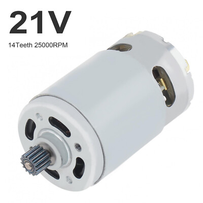 21V 25000RPM RS550 Power Electric Chain Saw Micro DC Motor w/ 8.2mm 14Teeth Gear