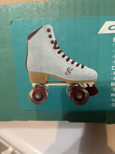 Roller Derby Candi Girl Carlin Blue-Burgundy Womens Roller Skates Size 11 Nib