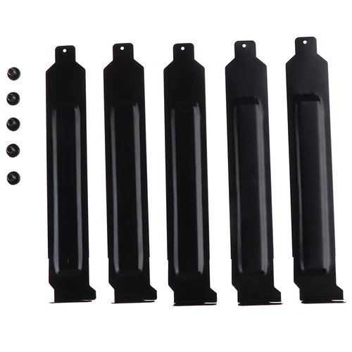 5pcs/lot Black metal slot covers dust filter blanking plate for PCI JwTSA Hc