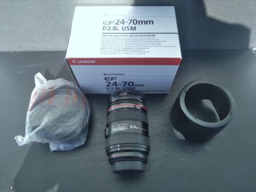 Canon EF 24-70mm F/2.8L L USM Zoom Camera Lens W Box Works! Clean!