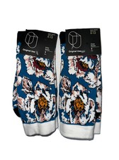 Qty 2 Pair Mens Women FLORAL Pattern CREW SOCKS Mens size 6-12 by Original Use