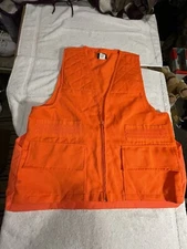 Safesport Outdoor Gear Hunting Vest Blaze Bright Orange Game Pouch Men's Size M