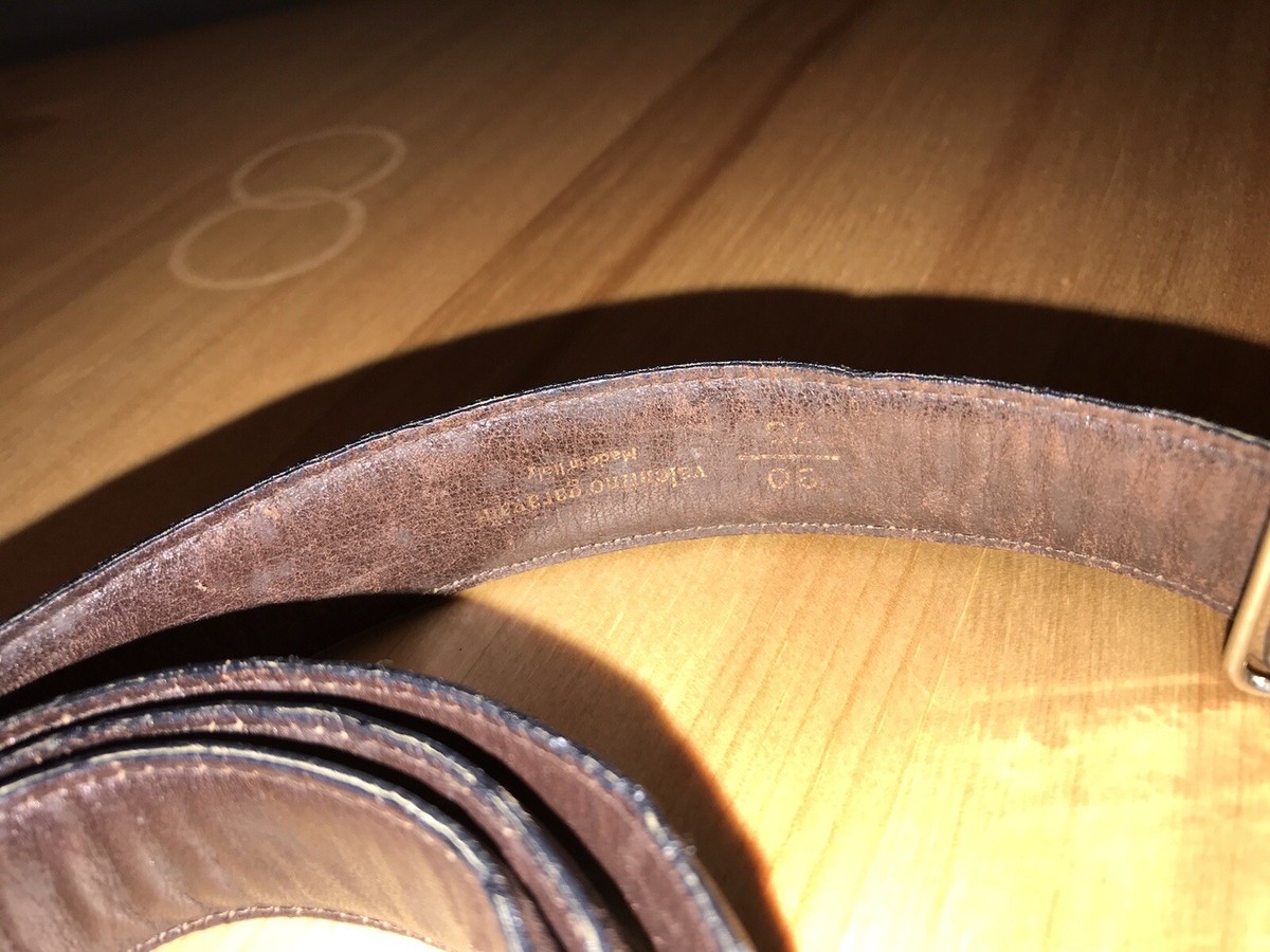 Valentino Garavani VLOGO leather belt, Brown, Authentic 75 