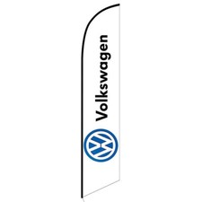Volkswagen Windless Swooper Advertising Auto Car Dealer Feather Flag Banner Volkswagen Windless Swooper Advertising Auto Car Dealer Feather Flag Banner