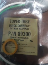 TPC WIRE AND CABLE 89300, SUPER-TREX QUICK-CONNECT RECEPTABLE CABLE,, NE #268953