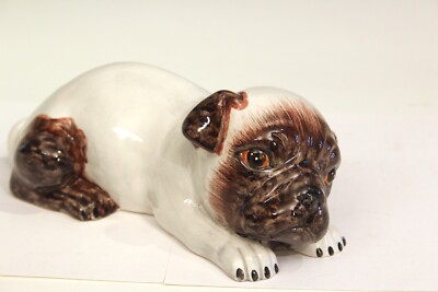 Vintage Italian Pottery Raymor Pug Dog MCM Vintage Animal Figure