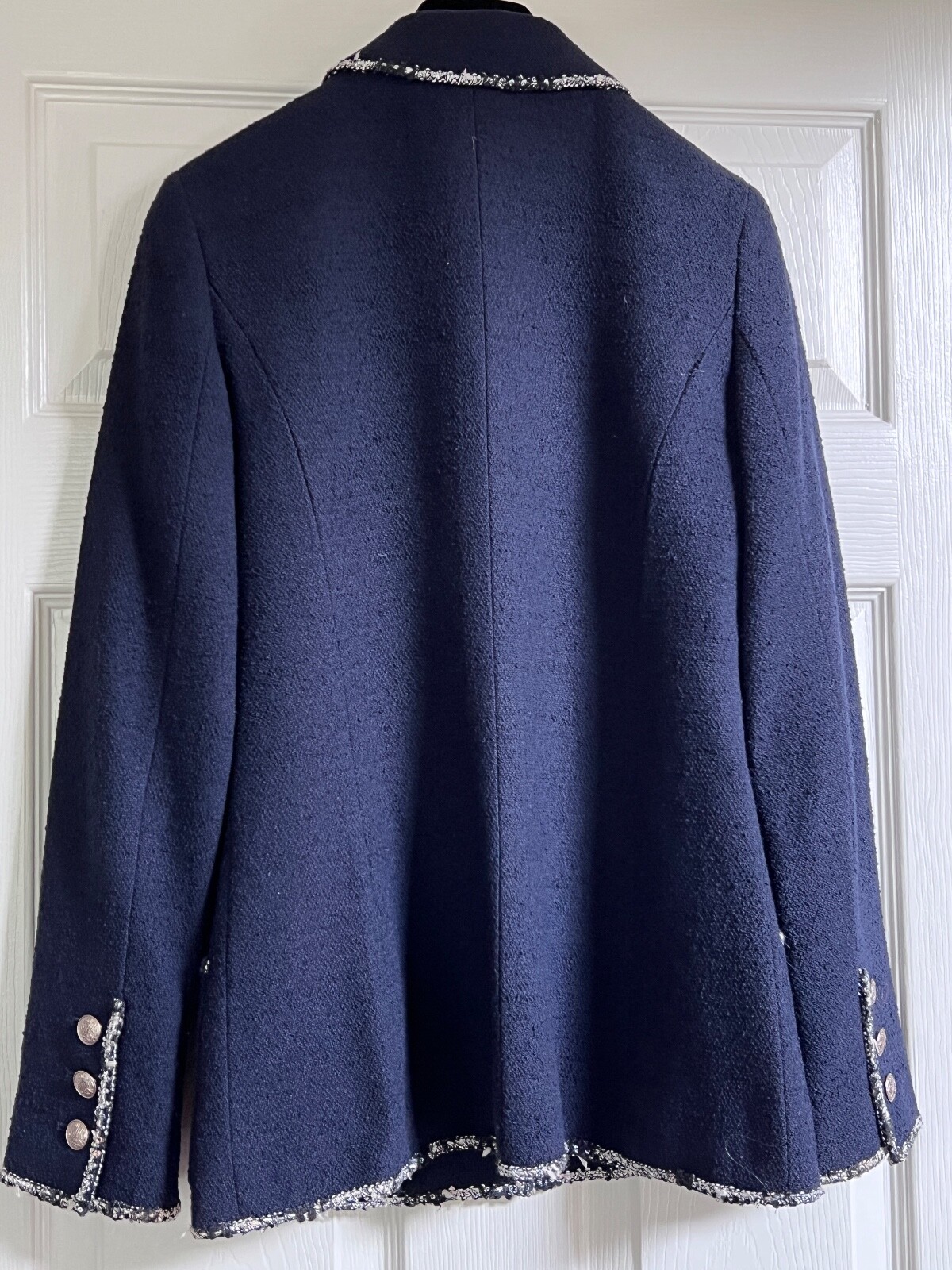 CHANEL 05C VINTAGE THE DEVIL WEARS PRADA BLUE JACKET CC GOLD #5 PATCH 34-36 image 4