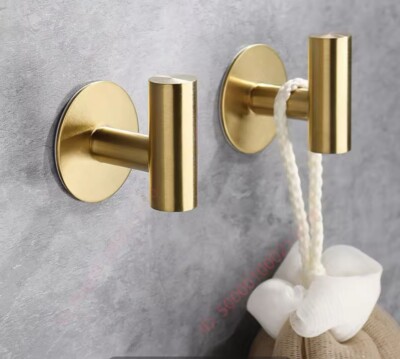 Mehrzweck Selbstklebender Haken Edelstahl Golden Badetuch Küche 