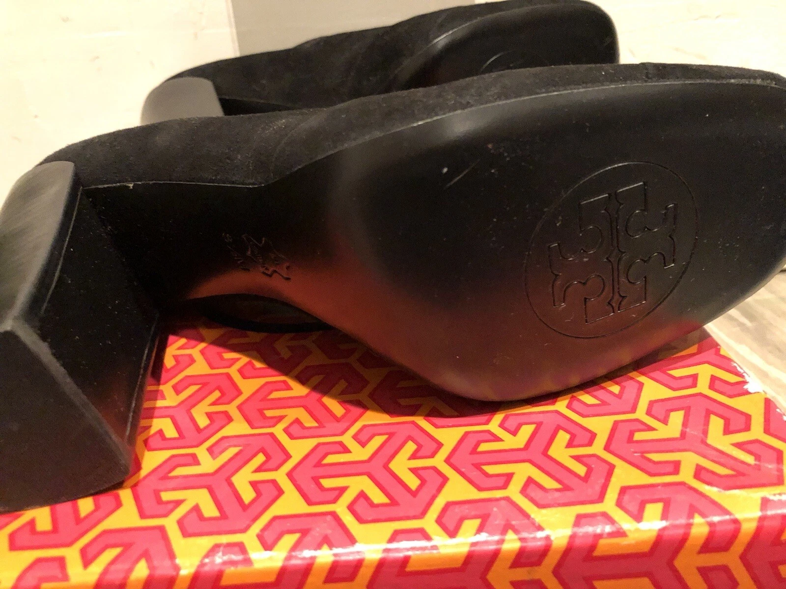 TORY BURCH Stella Smoke Suede SOLID OXFORD Scarpe scamosciate nere Scarpe da festa