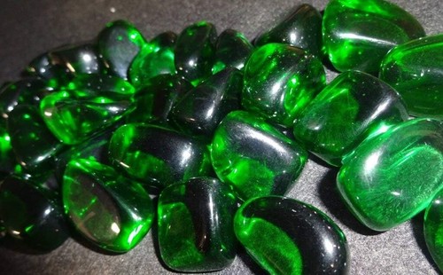 Piedra Gaia Verde Obsidiana Caída y Pulida Cristal Curativo Piedras - Juego de 5 piezas - Imagen 6 de 7