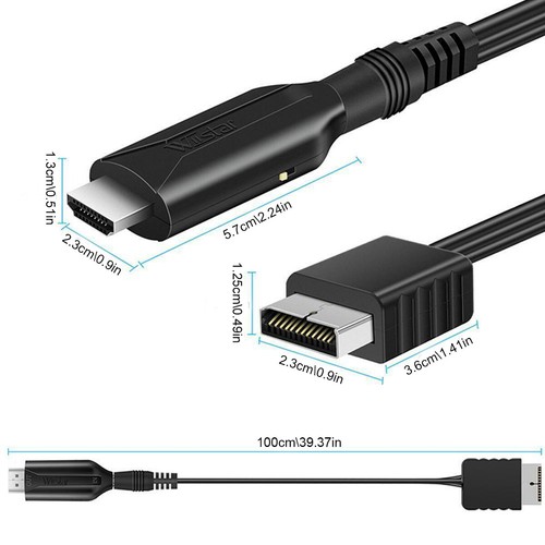 Per Sony PS1 PS2 a HDMI Convertitore Adattatore Audio Videogioco Console a TV Cavo - Foto 6 di 12