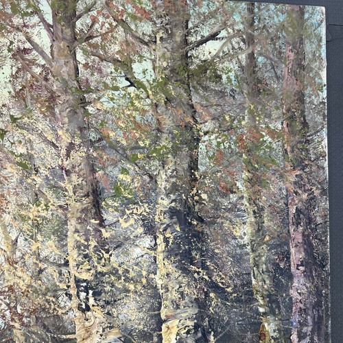 Untitled Forest Landscape Aldo Mantovani Oil on Canvas Unframed Painting Charity - Picture 6 of 11