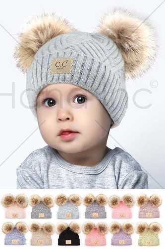 Criss Cross Pom Pom Beanie Hat | eBay
