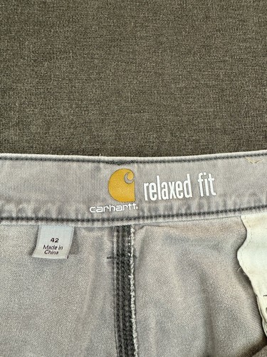 CARHARTT CARGO SHORTS MENS 42 x 10" INSEAM FADED Gray WORKWEAR RELAXED FIT v - 第 6/11 張圖片