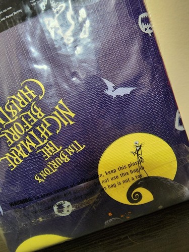 NEW Tim Burton The Nightmare Before Christmas Tablecloth 60x102 Purple Jack Bat - Picture 3 of 5
