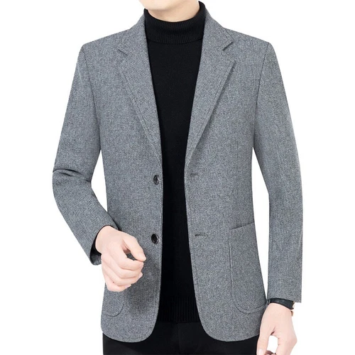 Men Work Blazer Jacket Business Formal Casual Button Slim Fit Suit Coat Tops - Picture 5 of 26