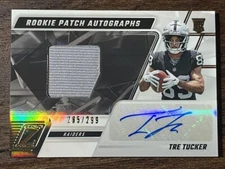 2023 Panini Tre Tucker RPA #'d /299 Rookie Patch Auto Zenith Raiders RC #237 SP