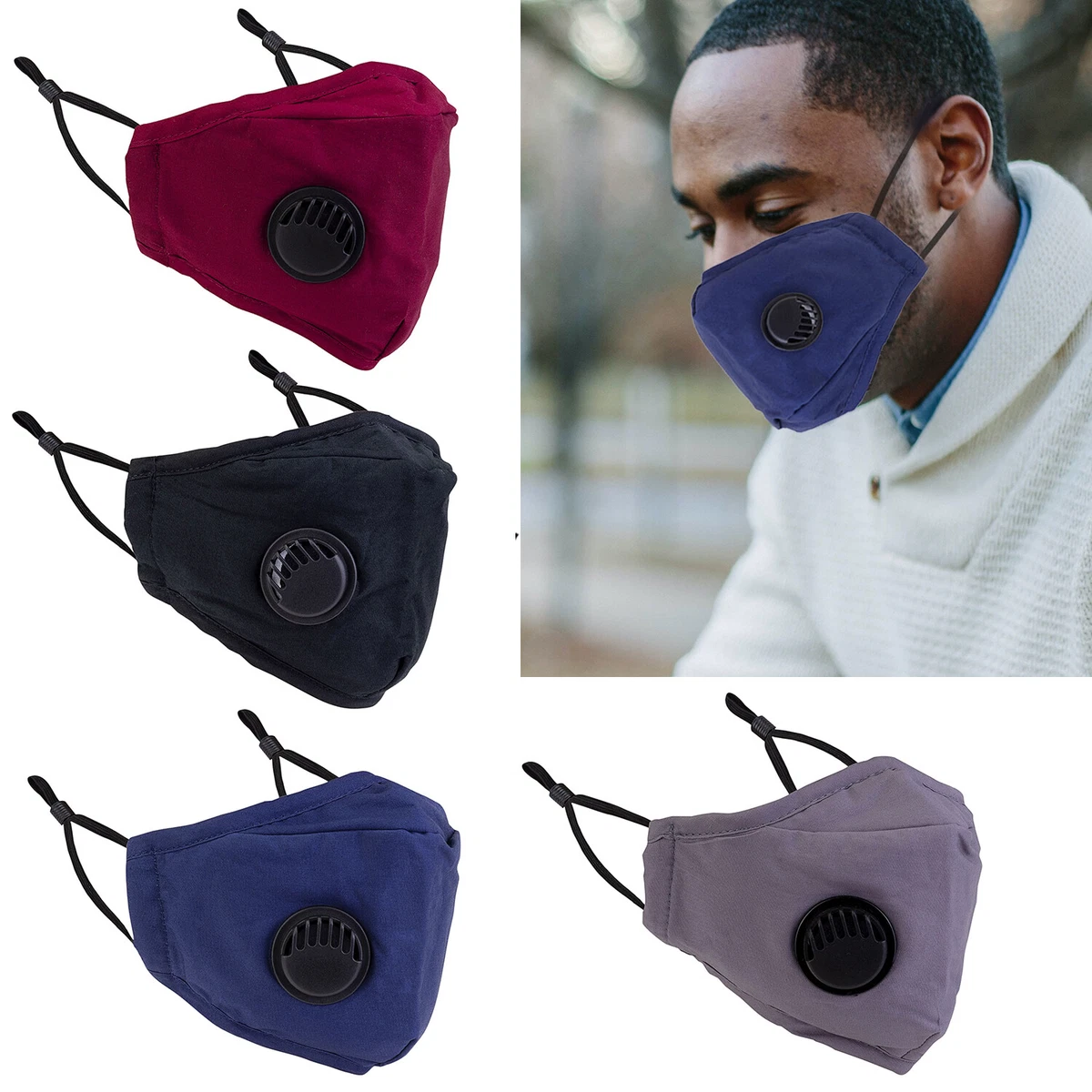 AlwaysH Reusable Washable Dust Mask with 6 Filters for Running