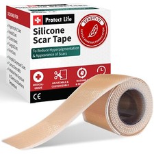 Medical-Grade Silicone Scar Tape Roll 1.6" x 118" Silicone Scar Sheets Keloid...