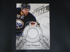 2013-14 Crown Royale Lords of the NHL Jersey Cody Hodgson Buffalo Sabres