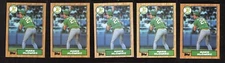 1987 Topps #366 Mark McGwire Rookie Athletics 5ct Baseball Card Lot 2003I