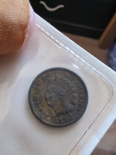 1890 Indian Head One Cent Penny Coin - Bild 3 von 6