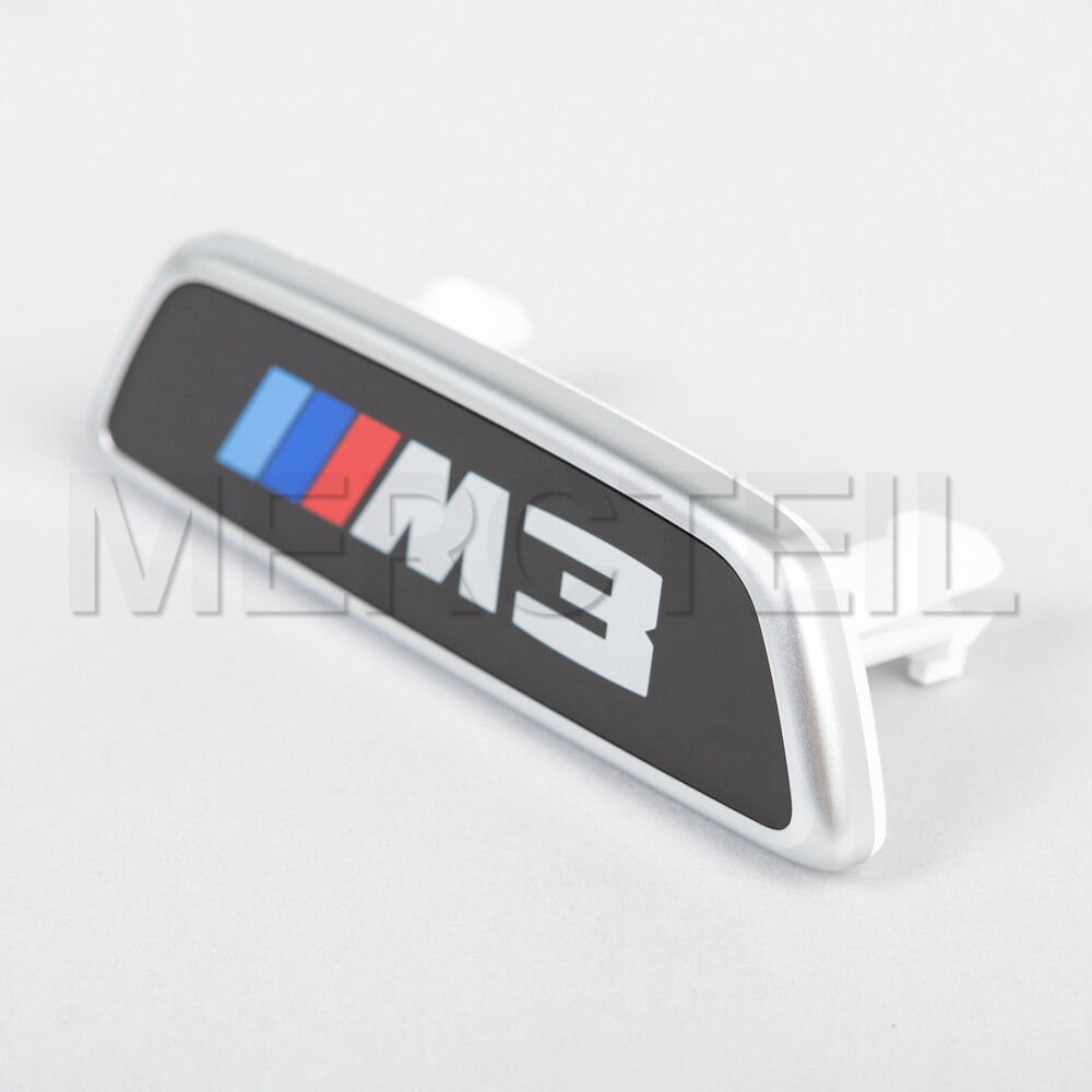 Genuine BMW M3 front seat backrest illuminated Emblem badge  
