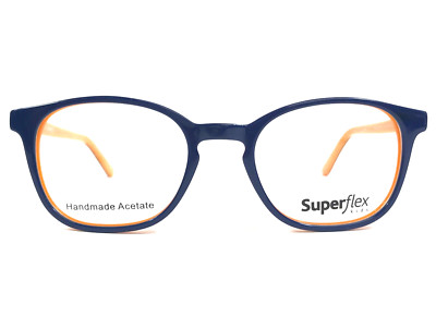 Superflex Kids Eyeglasses Frames SFK-282 S301 Blue Orange Full Rim 46-18-125