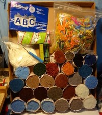   HUGE LOT - LATCH HOOK - RUG - YARN - SKILLCRAFT  others - Made in CANADA 