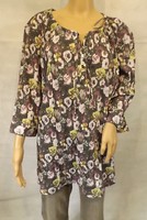 ★ Ulla Popken ★ 46+ 46/48 Tolle Bluse ~ Tunika HäNgerchen Crash Pflegeleicht
