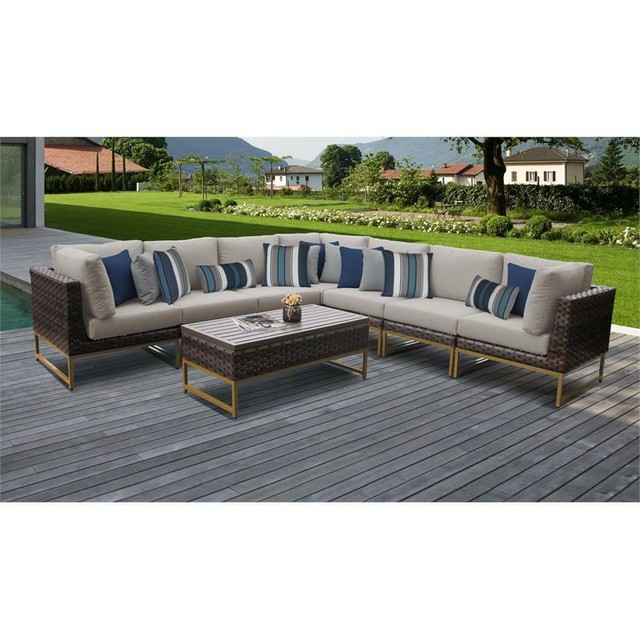 Tuscan 8 Piece Outdoor Wicker Patio Furniture Set 08f 2 For 1 For Sale Online Ebay