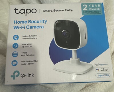 Tp-Link Tapo C100 Home Security Wi-Fi Camera, 1080P Full HD Brand New Sealed