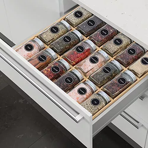Adjustable spice drawer organizer clearance