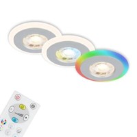 Briloner CCT-LED Einbauleuchten-Set Chrom-Matt 3X5W
